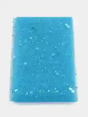 Бирюзовый фатин с крупными блёстками