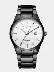 Серебряный мужские наручные часы Curren 8106м  календарём в подарочной упаковке