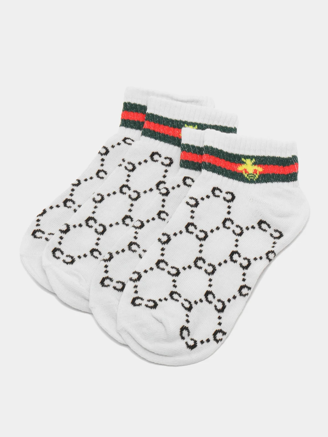 Белый женские носки короткие, 2 пары