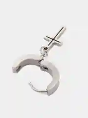 Серебряный серьги с крестиком унисекс