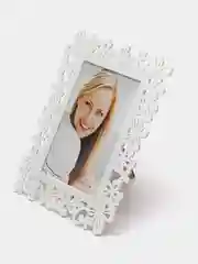Белый фоторамка пластик 10 х 15 см "Бабочки", белая, 20,5 х 15,5 см