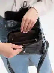 Черный сумка женская белая