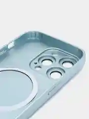Светло-синий чехол MagSafe iPhone 16/15/14/13/12/11/Pro/Max/Plus/Mini/X/Xr/Xs магсейф
