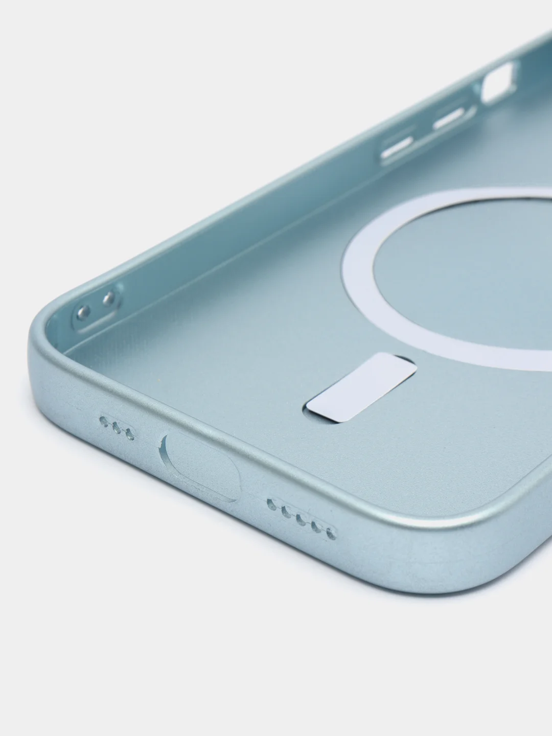 Светло-синий чехол MagSafe iPhone 16/15/14/13/12/11/Pro/Max/Plus/Mini/X/Xr/Xs магсейф