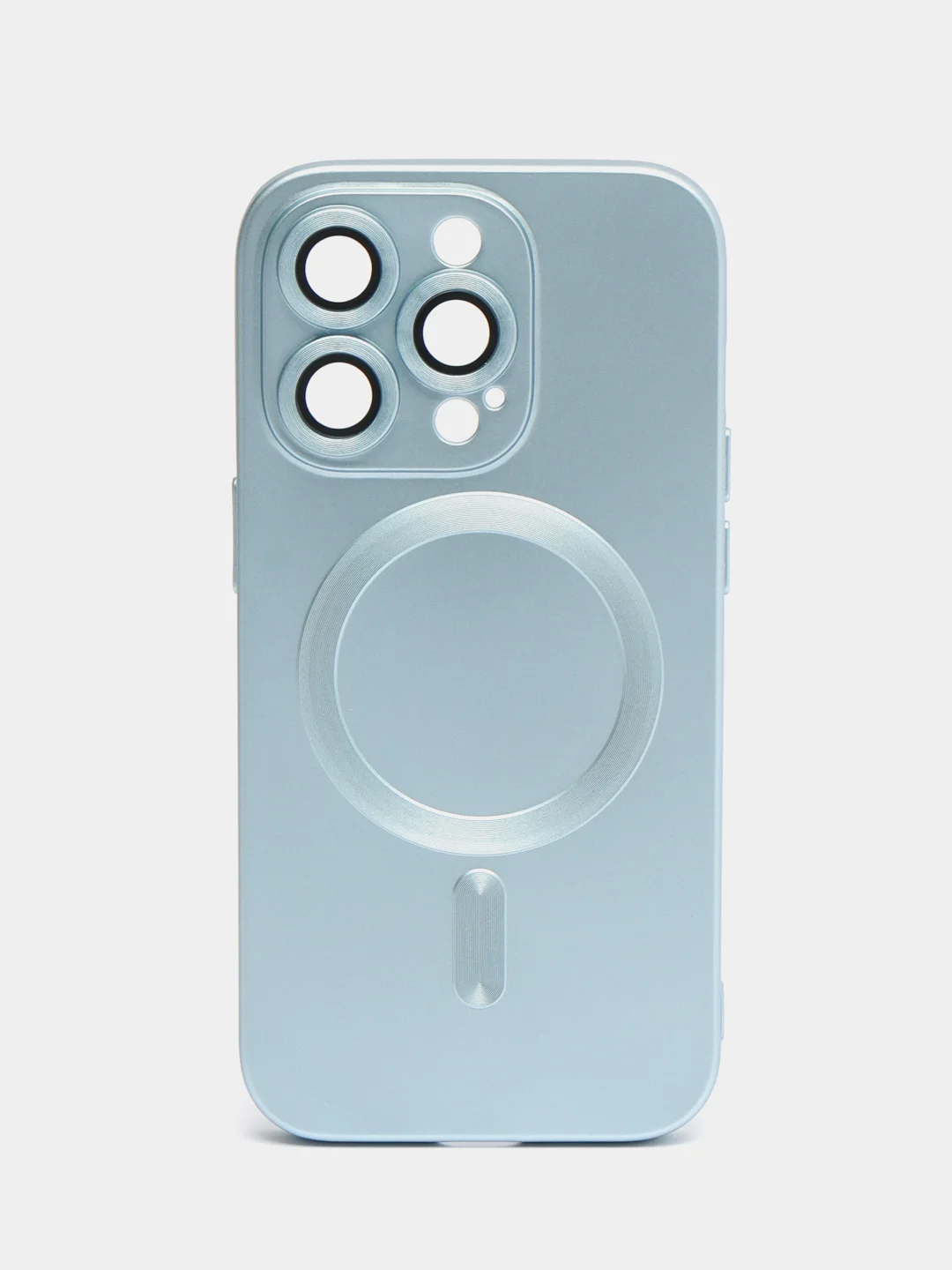 Светло-синий чехол MagSafe iPhone 16/15/14/13/12/11/Pro/Max/Plus/Mini/X/Xr/Xs магсейф