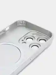 Серый металлик чехол MagSafe iPhone 16/15/14/13/12/11/Pro/Max/Plus/Mini/X/Xr/Xs магсейф