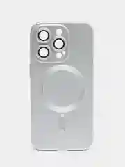 Серый металлик чехол MagSafe iPhone 16/15/14/13/12/11/Pro/Max/Plus/Mini/X/Xr/Xs магсейф