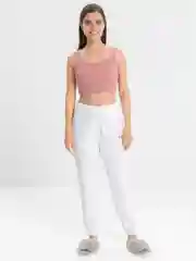 Белый домашние теплые штаны