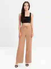Бежевый меланж брюки женские, кюлоты