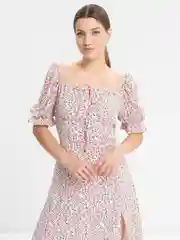 Коралловый платье женское летнее, миди
