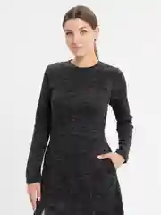 Угольный женское платье, приталенное, ангора