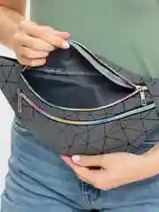 Серый сумка поясная, женская, на пояс, барсетка