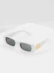 Белый прямоугольные солнцезащитные очки