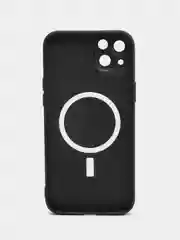 Черный чехол MagSafe iPhone 16/15/14/13/12/11/Pro/Max/Plus/Mini/X/Xr/Xs магсейф