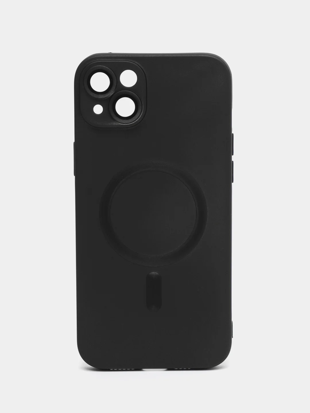 Черный чехол MagSafe iPhone 16/15/14/13/12/11/Pro/Max/Plus/Mini/X/Xr/Xs магсейф