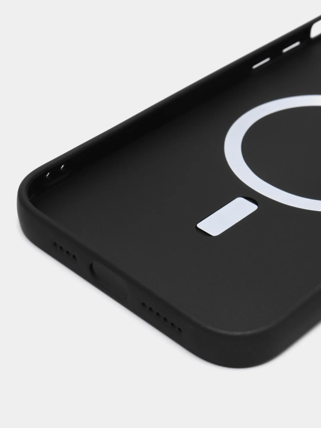 Черный чехол MagSafe iPhone 16/15/14/13/12/11/Pro/Max/Plus/Mini/X/Xr/Xs магсейф