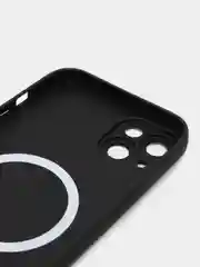 Черный чехол MagSafe iPhone 16/15/14/13/12/11/Pro/Max/Plus/Mini/X/Xr/Xs магсейф