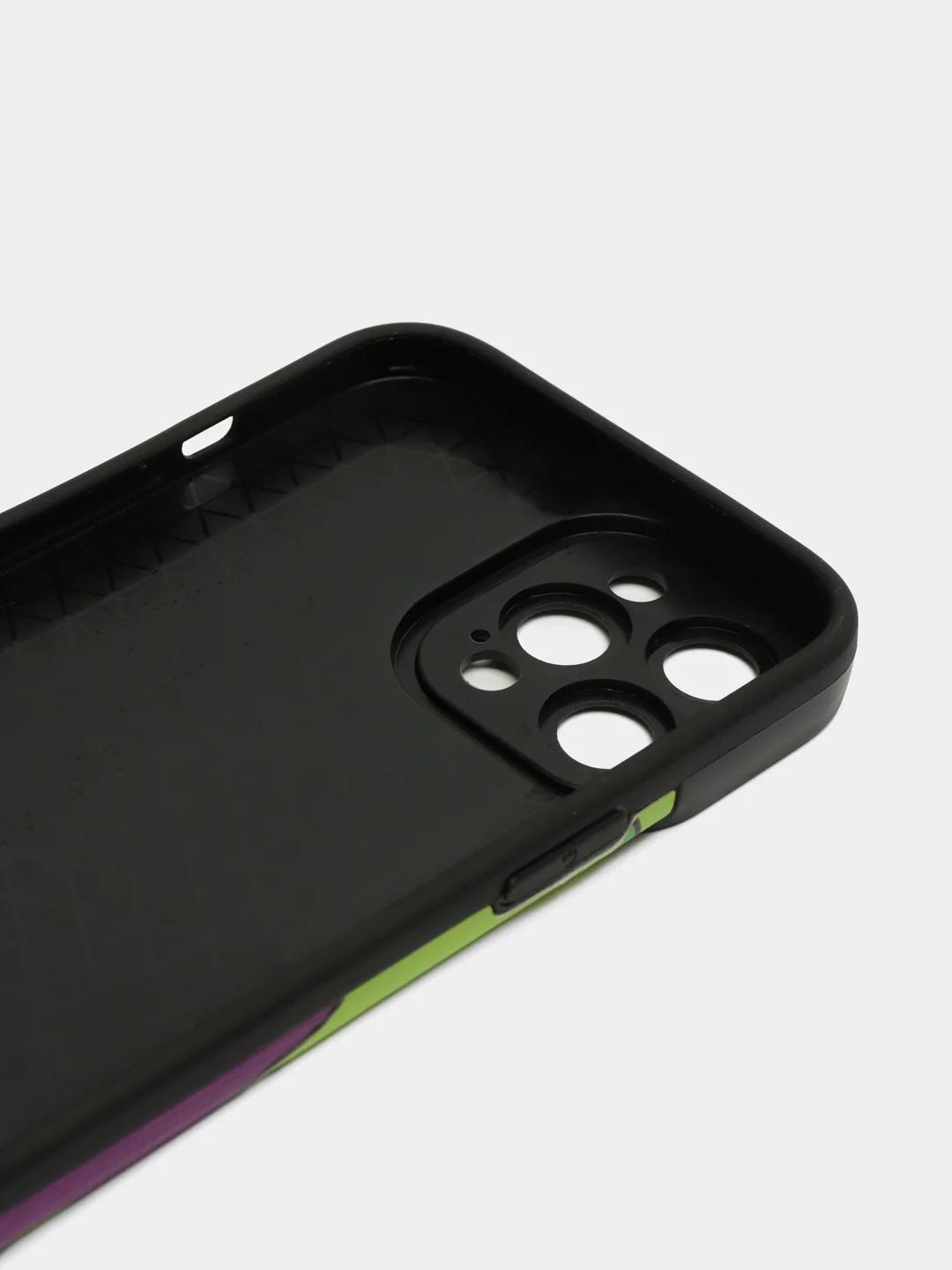 Пурпурный чехол на iPhone X/XS, 11, 12, 13, 14, 15 Pro, Pro Max, рифленый