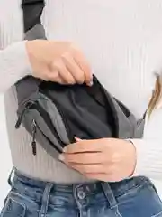 Серый сумка на пояс унисекс