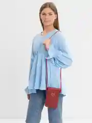 Коралловый меланж женская сумочка через плечо/ Чехол для телефона