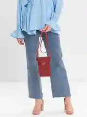 Коралловый меланж женская сумочка через плечо/ Чехол для телефона
