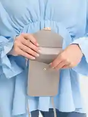 Серебряный женская сумочка через плечо/ Чехол для телефона