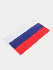 Белый флаг России с гербом РФ, триколор большой 150*85 см
