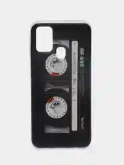 Хром силиконовый чехол на Samsung Galaxy M31 / Самсунг M31 с рисунком, защита камеры