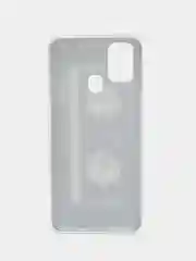 Хром силиконовый чехол на Samsung Galaxy M31 / Самсунг M31 с рисунком, защита камеры