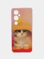 Желтый силиконовый чехол на Tecno Pova 4 Pro / Текно Пова 4 Про с рисунком, защита камеры