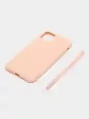 Розовый чехол для IPhone 11 Pro Max силиконовый, с ремешком на руку в комплекте
