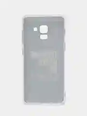 Тёмно-коричневый силиконовый чехол на Samsung Galaxy A8 2018 / Самсунг A8 2018 с рисунком, защита камеры
