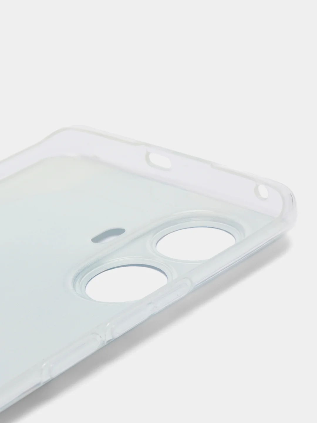 Светло-синий чехол на Realme 10 Pro+ / Реалми 10 Про плюс прозрачный, с рисунком, защита камеры