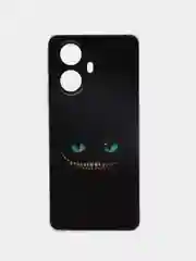 Черный чехол на Realme 10 Pro+ / Реалми 10 Про плюс прозрачный, с рисунком, защита камеры