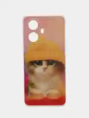 Желтый чехол на Realme 10 Pro+ / Реалми 10 Про плюс прозрачный, с рисунком, защита камеры