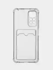 Марсала чехол для Xiaomi Redmi Note 11 4G, Redmi Note 11S прозрачный, с карманом для карты