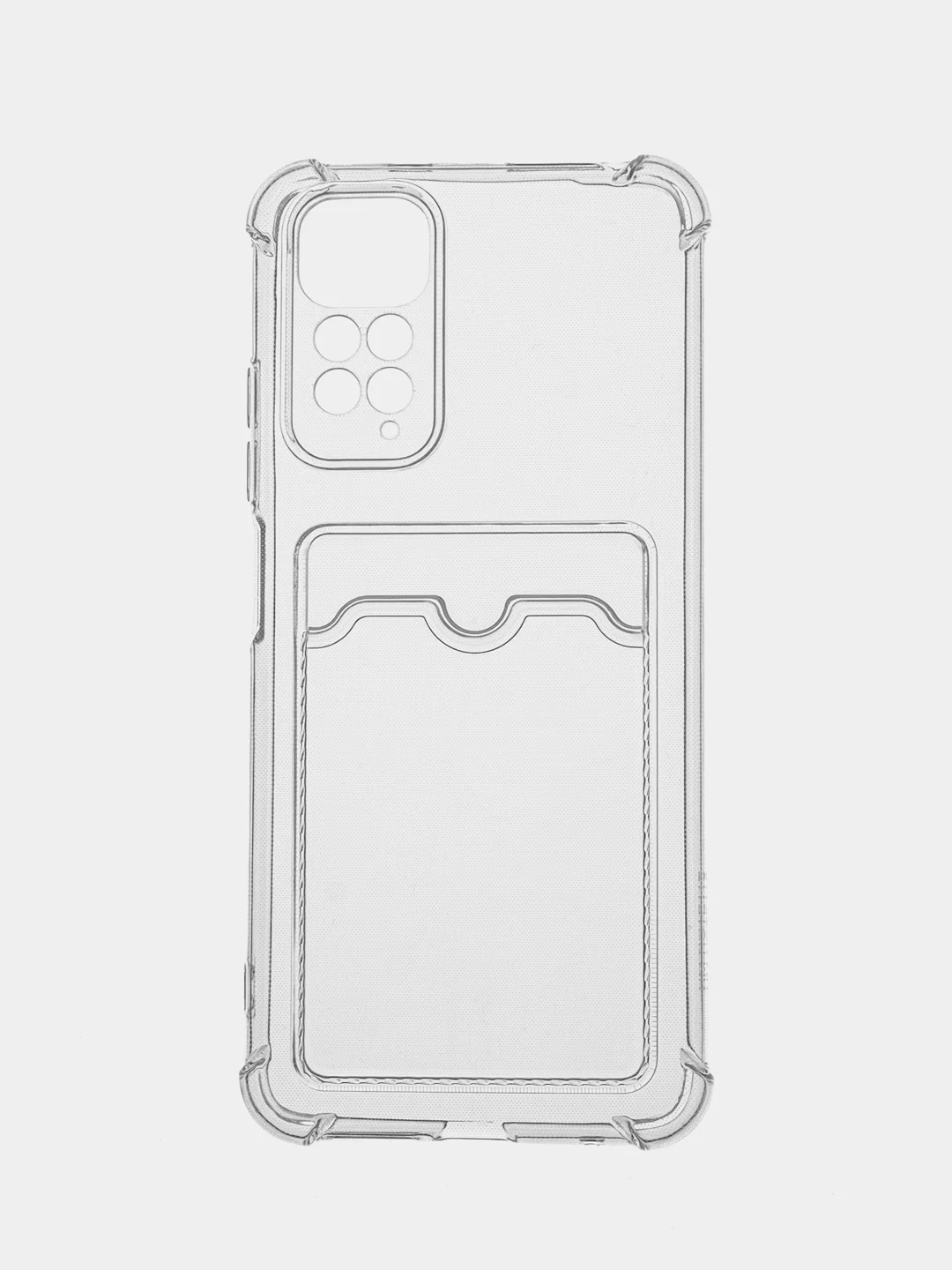 Марсала чехол для Xiaomi Redmi Note 11 4G, Redmi Note 11S прозрачный, с карманом для карты