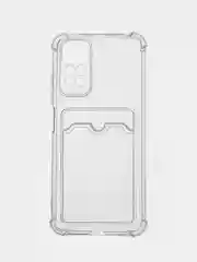 Марсала чехол для Xiaomi Redmi Note 11 4G, Redmi Note 11S прозрачный, с карманом для карты