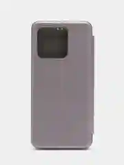 Серебряный чехол-книжка Xiaomi Redmi 10C / Poco C40, Сяоми Редми 10С / Поко С40
