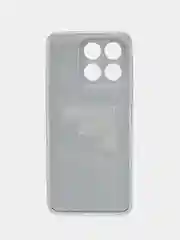 Тёмно-коричневый силиконовый чехол на Honor X8A / Хонор X8A прозрачный, с рисунком, защита камеры