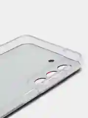 Красный силиконовый чехол на Samsung Galaxy S21 FE / Самсунг S21 FE, с рисунком, защита камеры
