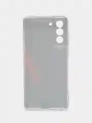 Красный силиконовый чехол на Samsung Galaxy S21 FE / Самсунг S21 FE, с рисунком, защита камеры