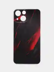 Красный силиконовый чехол на iPhone 13 mini / Айфон 13 mini, с рисунком, защита камеры
