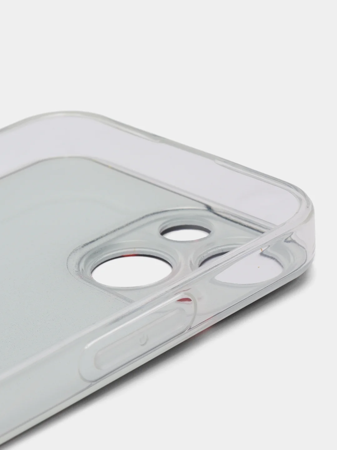 Красный силиконовый чехол на iPhone 13 mini / Айфон 13 mini, с рисунком, защита камеры