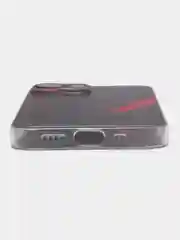 Красный силиконовый чехол на iPhone 13 mini / Айфон 13 mini, с рисунком, защита камеры