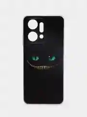 Черный силиконовый чехол на Honor X7A / Хонор X7A прозрачный, с рисунком, защита камеры
