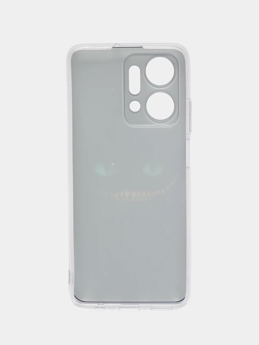 Черный силиконовый чехол на Honor X7A / Хонор X7A прозрачный, с рисунком, защита камеры