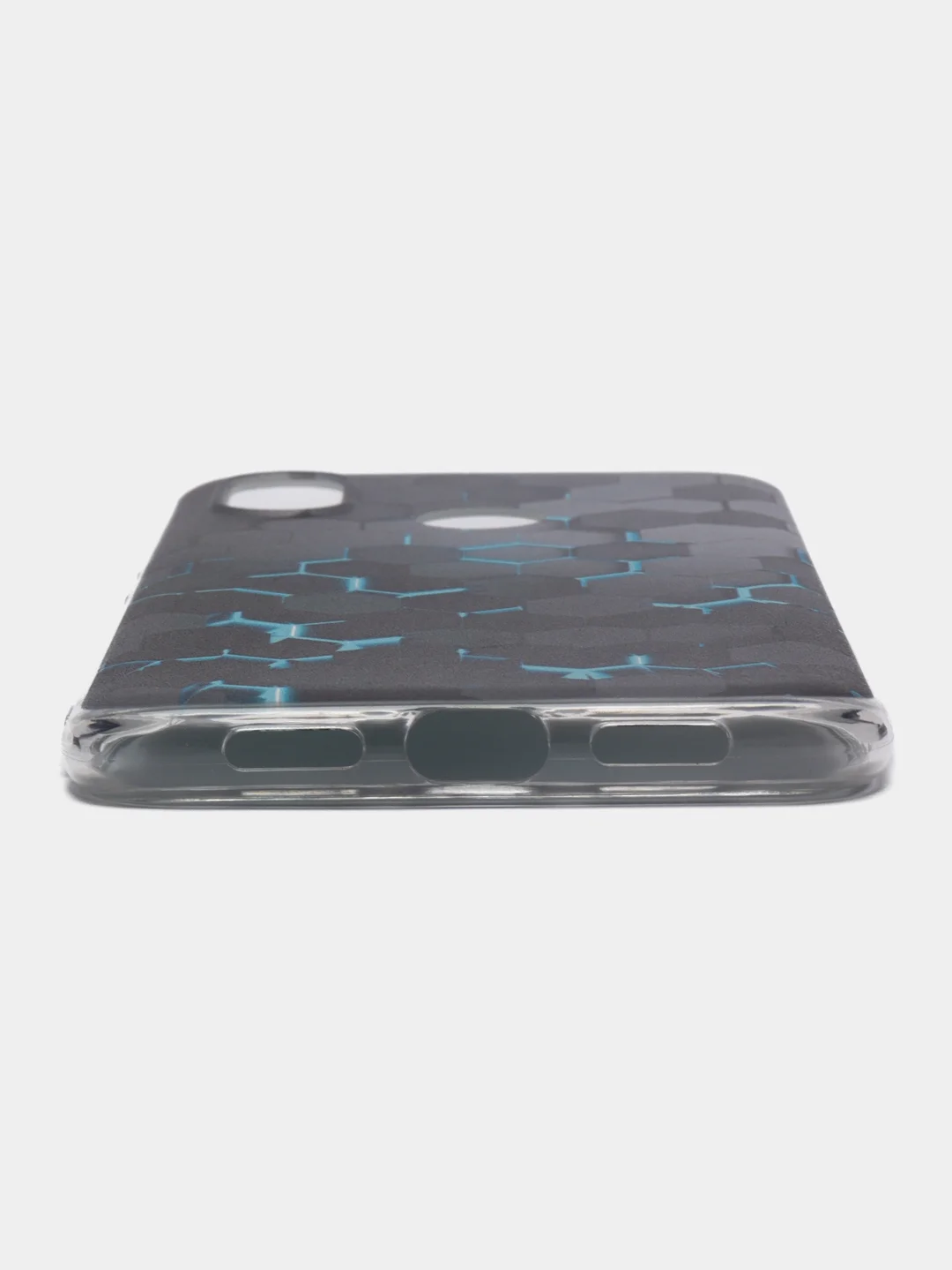 Бирюзовый силиконовый чехол на Xiaomi Mi 8 / Сяоми Ми 8 прозрачный, с рисунком, защита камеры