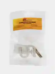 Белый крючок металлический