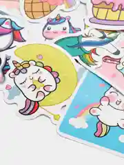 Алый наклейки стикеры для девочек Kuromi (Куроми и Мелоди), аниме, единороги, 50 штук